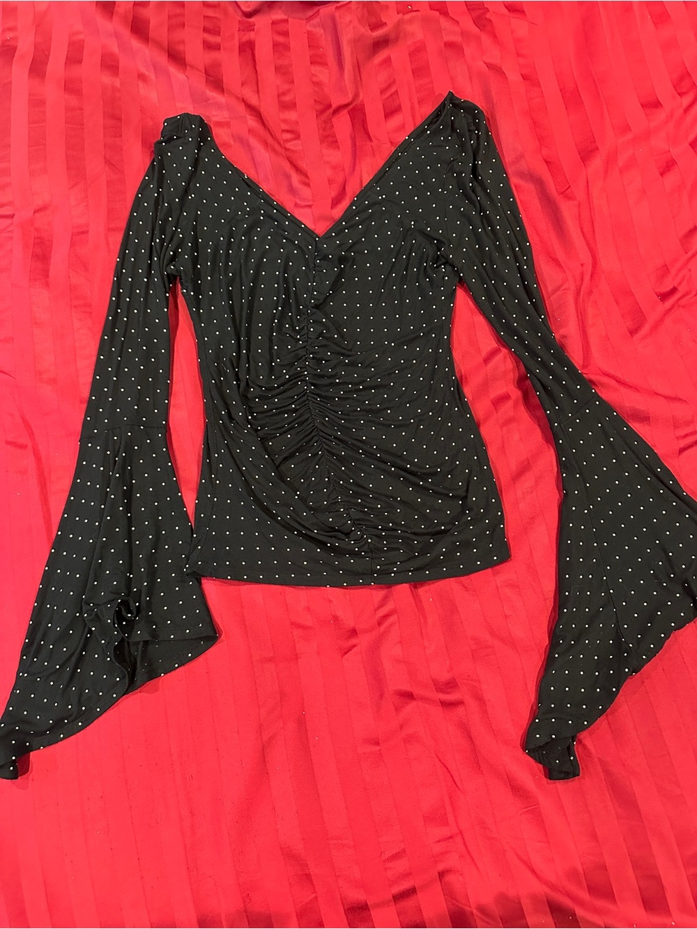 We The Free What a Babe Bell-Sleeve Printed Top Size L - Picture 4 of 7